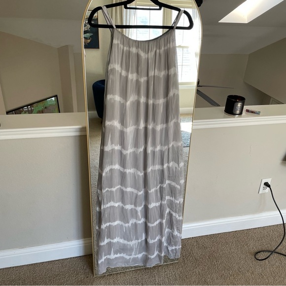 Sofia Made in Italy Silk and Viscose Tie Dye Flowy Maxi Dress - Picture 7 of 7
